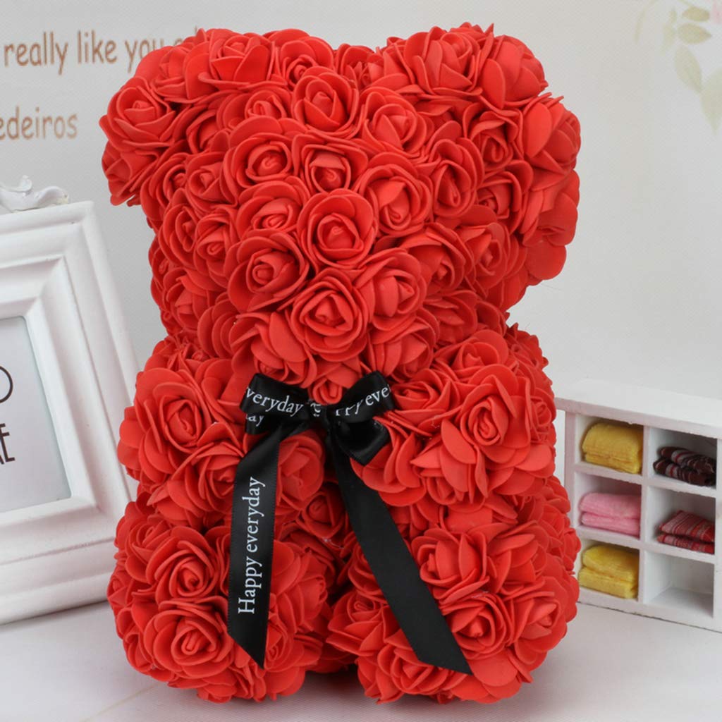 L'ours Saint Valentin en roses artificiels le meilleure des cadeaux à offrir