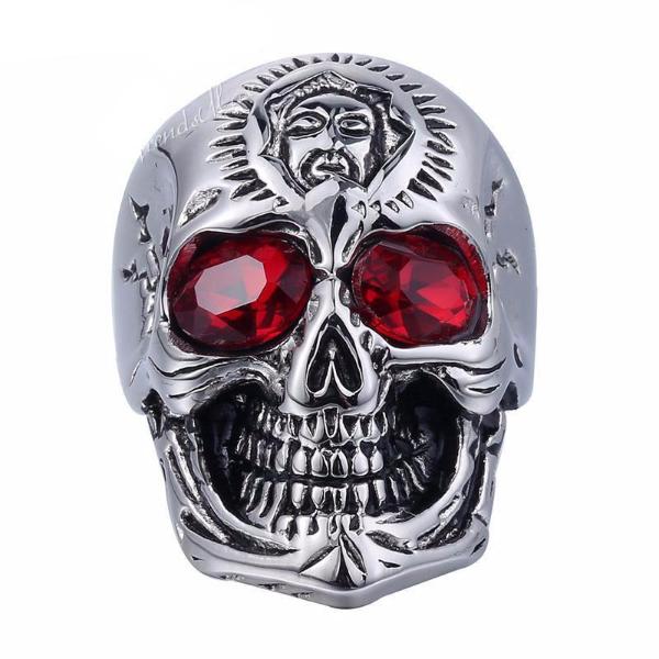 Bague Skull Fashion Red 10 Dark Label Shop