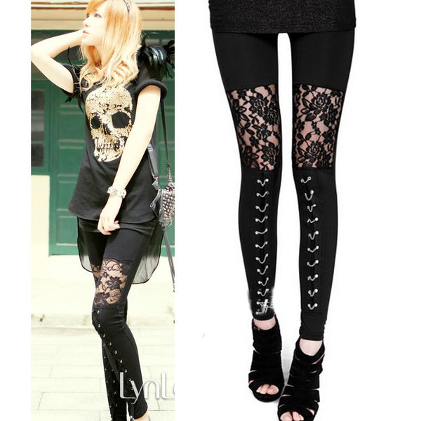 Legging fantaisie dentelle hot sale