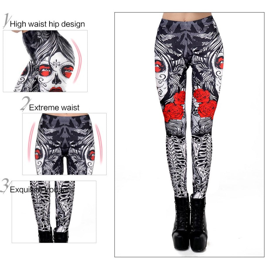 Leggings Fantaisie Fête des Morts