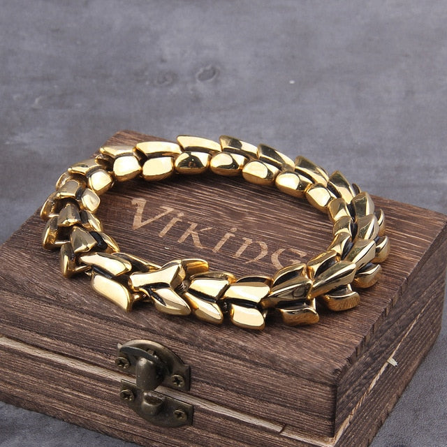 bracelet-viking-en-acier-inoxydable-dore-dark-label-shop