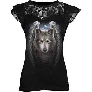 Débardeur Dentelle Gothique Femme Wolf | Dark Label Shop