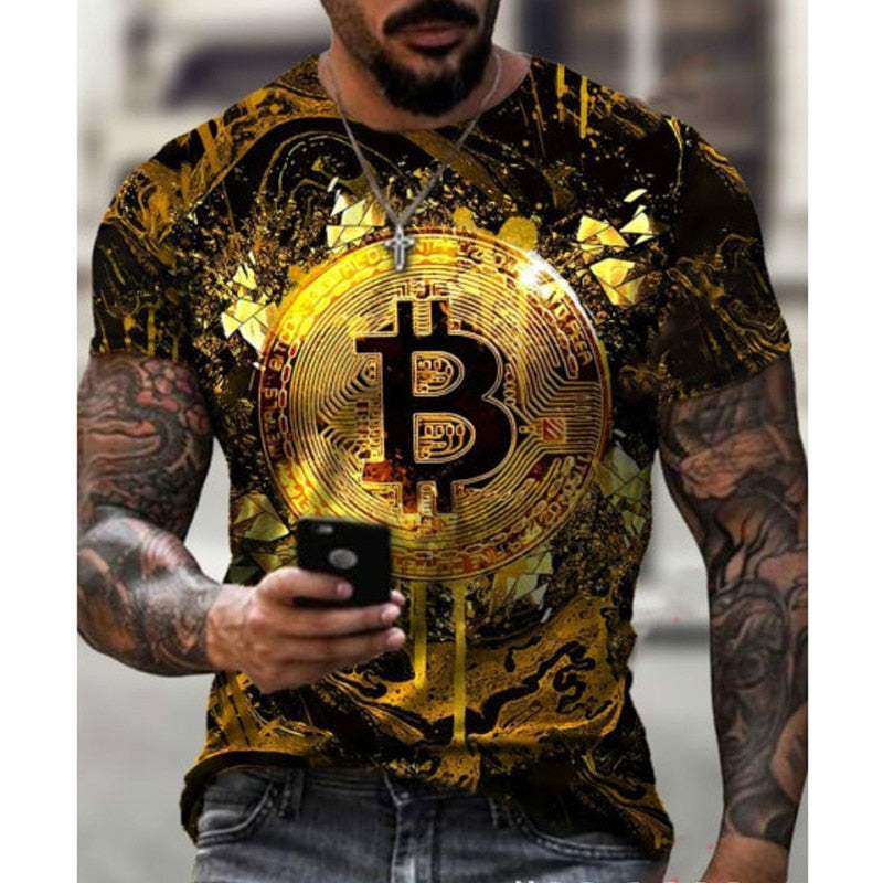 T-Shirt Bitcoin 3D Original