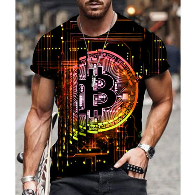 T-Shirt Bitcoin 3D Original
