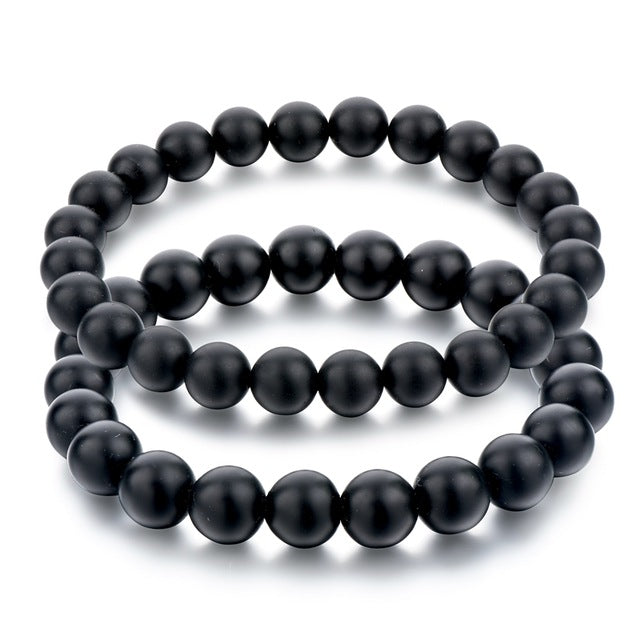 Magnifique Bracelets de distance pour couple en perle noir à la mode