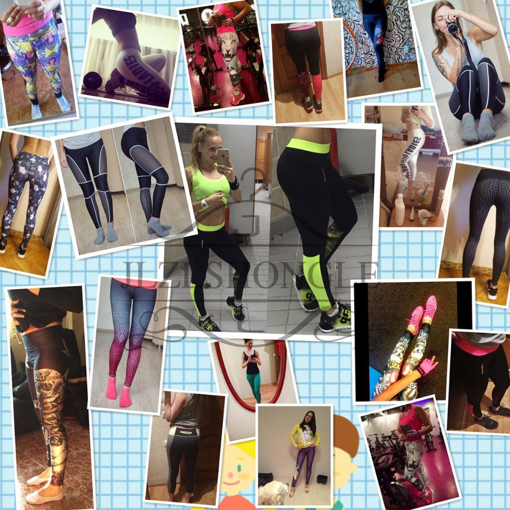 Leggings Dark Fantaisie sport et fitness été Imprimé Push Up mode femme