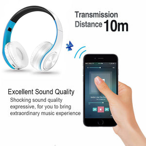 Casque Bluetooth Sans fil pour la musique et pour téléphone mobile Avec Microphone
